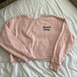 Pink Cropped Crewneck